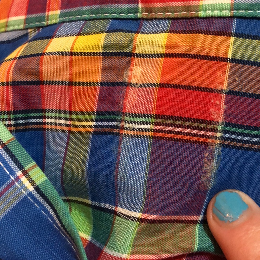 Vintage 1980's rainbow check print shirt - Picture 3 of 3